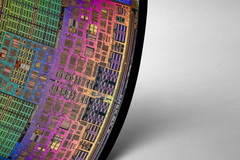 CPU Microprocessor Microchip Chip Die Silicon Magnified Photo Poster Art Print image 2