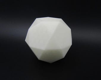 Icosidodecahedron Geometry Math Polygon Shape 3D Printed Model