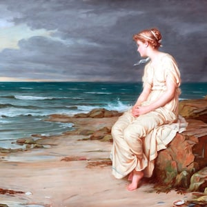 Miranda The Tempest Shakespeare John William Waterhouse Painting Poster Print
