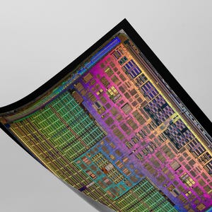 CPU Microprocessor Microchip Chip Die Silicon Magnified Photo Poster Art Print image 3