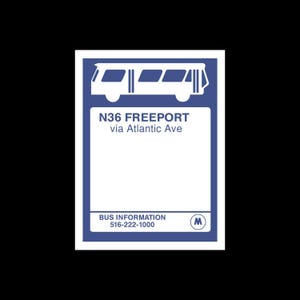 Metropolitan Suburban Bus Authority MSBA Sign Recreation Freeport Poster Print