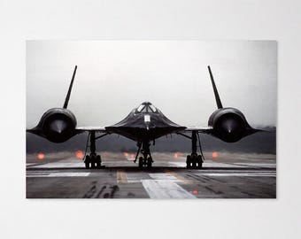 SR-71 Blackbird Jet Front View Takeoff Plane Photo Poster Art Print