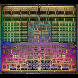 CPU Microprocessor Microchip Chip Die Silicon Magnified Photo Poster Art Print