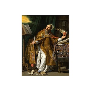 Saint Augustine by Philippe de Champaigne Painting Poster Art Print