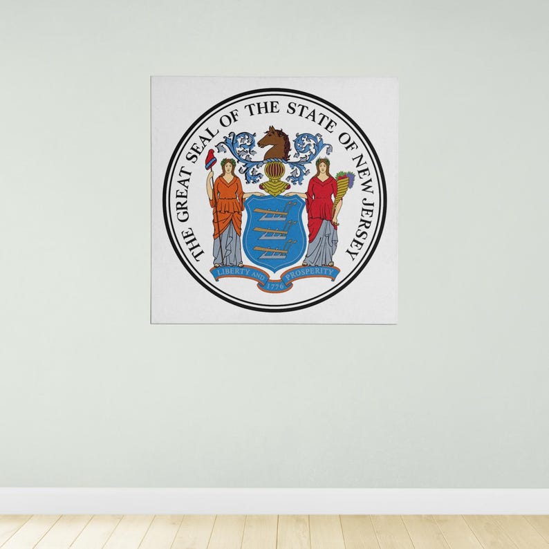 Seal of the State of New Jersey United States Seals Poster Art Print - Etsy