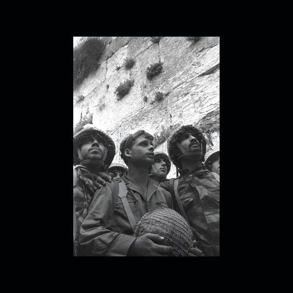 Israeli Paratroopers at the Western Wall Six Day War Jerusalem Poster Art Print