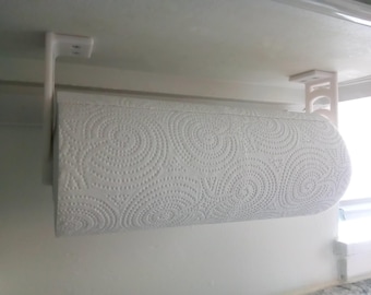 Dispensador de toallas de papel para debajo del gabinete/montaje en la pared con tornillo ajustable para cocina