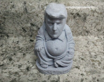 Donald Trump como Buda Pop Budda Figura de estatua pequeña impresa en 3D Escultura impresa en 3D de 4 pulgadas - Tamaño y color a elegir