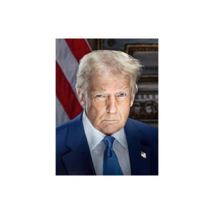 President Donald Trump 2025 Official White House Portrait Photo Poster Art Print