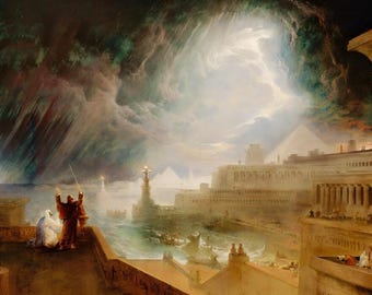 Seventh Plague of Egypt John Martin 1823 Biblical Painting Poster Art Print