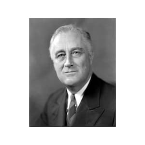 Franklin Delano Roosevelt FDR 1936 Portrait Photo Art Poster Print