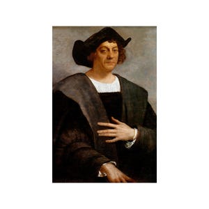 Christopher Columbus by Sebastiano del Piombo 1519 Art Painting Print ROLLED CANVAS