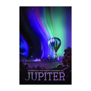 Visions of the Future - Jupiter - Retro Future Space Travel Tourism Exploration Poster