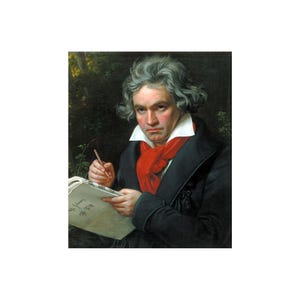 Ludwig Van Beethoven 1820 Portrait Painting Art Poster Print