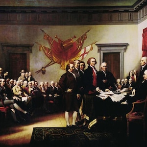 Signing of the Declaration of Independence John Trumbull Painting Art Print