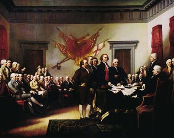 Signing of the Declaration of Independence John Trumbull Painting Art Print