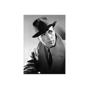 Humphrey Bogart Actor Hat Coat Portrait Photo Poster Art Print