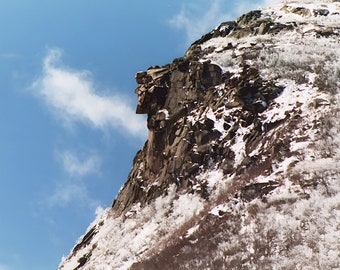 Old Man of the Mountain New Hampshire Rock Formation Boulders Photo Poster Print
