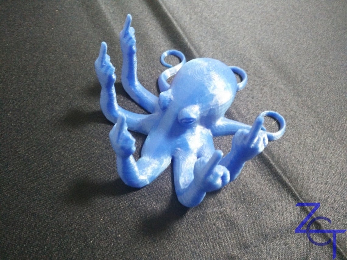 Fucktopus Angry Middle Finger Octopus Figurine Sculpture - Etsy