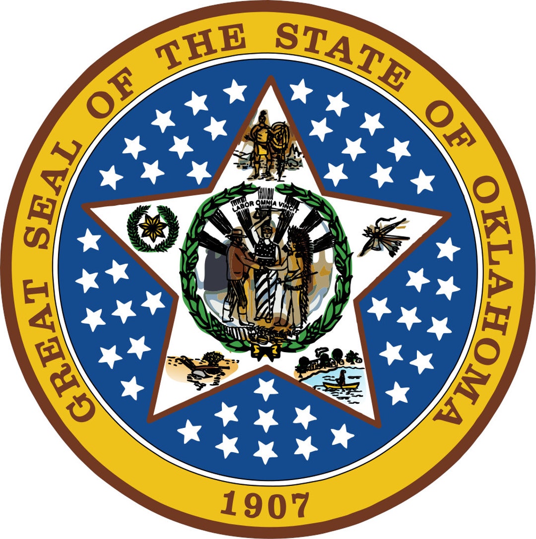 Seal Of The State Of Oklahoma United States Seals Poster Art Print 24 X seal-of-the-state-of-oklahoma-united-states-seals-poster-art-print-24-x