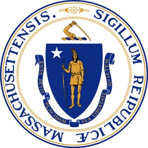 Seal of the State of Massachusetts United States Seals Poster Art Print