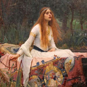 John William Waterhouse The Lady of Shalott Painting Woman Boat Poster Art Print