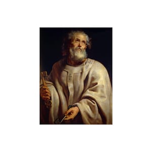 The Apostle Saint Peter by Peter Paul Rubens Pope 1610 Art Painting Print ROLLED CANVAS
