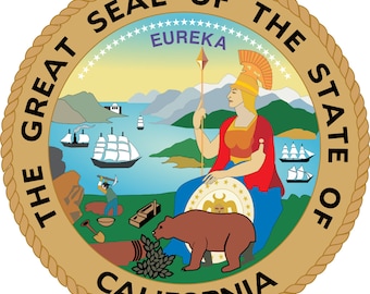 Seal of the State of California United States Seals Poster Art Print