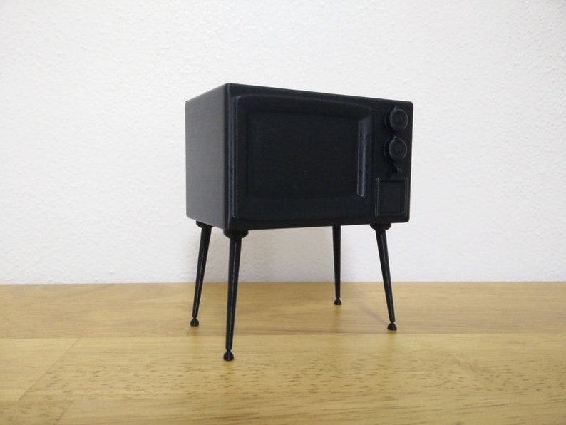 Vintage Retro Old School Atompunk T.V. TV Television Set Model Figure Sculpture 1950s Choice of Color image 2