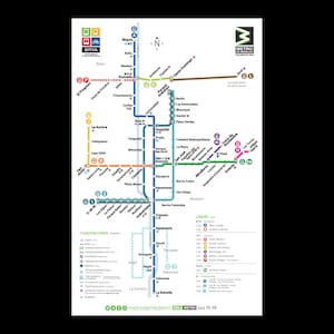 Medellín Medellin Metro-systeem Colombia Metrosysteem Metroschema Transitkaart Trein Spoor