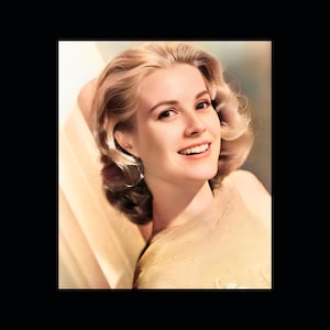 Grace Kelly Princess Actress Portrait Photo Photograph Art Print Colorized