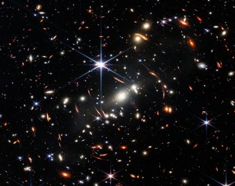 First Deep Field James Webb Space Telescope Star Field Space Photo Poster Print