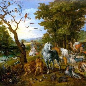 The Entry of the Animals into Noah&#39;s Ark Jan Brueghel Painting Poster Art Print