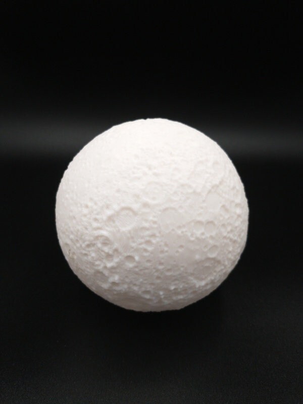 The Moon Luna Earth Globe 3D Printed Model Sculpture Solar System with Stand, Pick Color