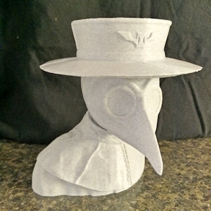 Medieval Plague Doctor 3D Printed Bust Statue Figurine Sculpture 5&quot; - Choice of Size and Color