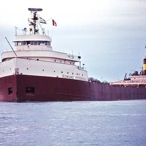 SS Edmund Fitzgerald onderweg Lake Water 1971 foto foto poster Art Print