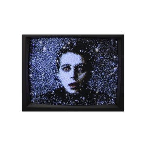 Scary CRT Figure Mysterious Retro Snow TV Television Poster Art Print 18 x 24 in