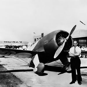 Jimmy Doolittle Posing with Racing Plane Portrait Photo Poster Art Print