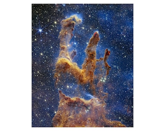 Skapelsens pelare James Webb rymdteleskop rak Hubble-orientering fotoposter konsttryck
