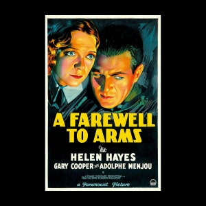 A Farewell to Arms 1932 Helen Hayes Gary Cooper Movie Poster Film