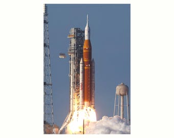 Artemis II Space Launch System SLS Orion Launch Close Up Photo Poster Art Print