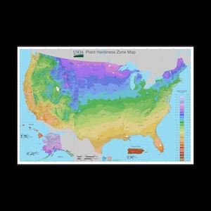 USA USA Plant Hardiness Zone Karte Biome Poster Print