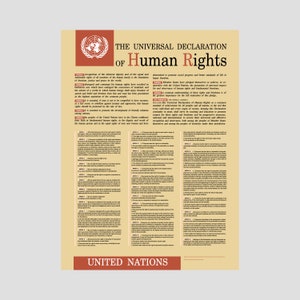 Universal Declaration of Human Rights UN Broadsheet Poster Art Print Remake