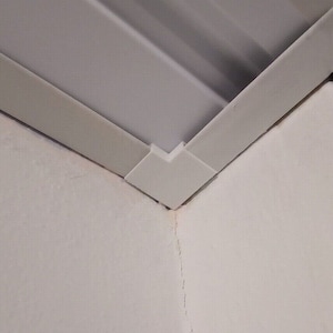 Suspended Drop Ceiling Tile 1 in T Bar T-Bar Frame Inside Corner Cap Cover Trim