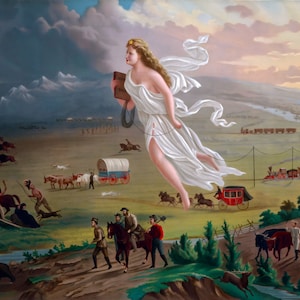 Progreso americano John Gast Destino manifiesto Expansión hacia el oeste Pintura Impresión
