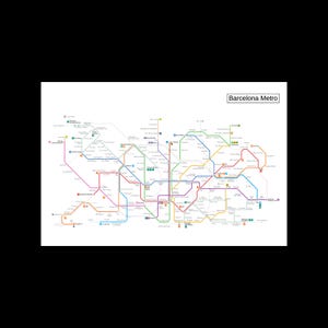 Barcelone Espagne Catalogne Système Métro Métro Titre Diagramme Carte Train Voie ferrée