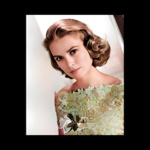 Grace Kelly Princess Actress Portrait Photo Poster Art Print Colorized