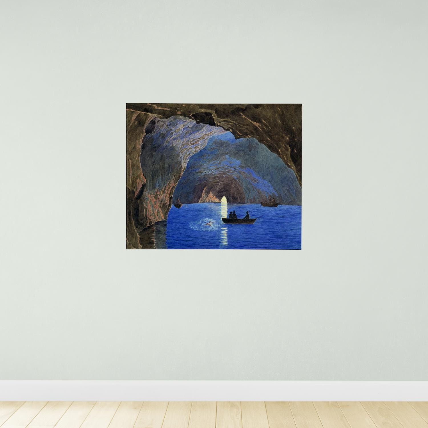 Jakob Alt the Blue Grotto on the Island of Capri 1835 Painting