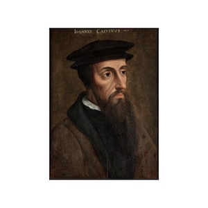 John Calvin 1550 Calvinism Painting Poster Art Print
