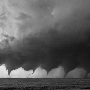 Composite Image Photomontage Tornado Formation Tornadoes Photo Poster Art Print B+W